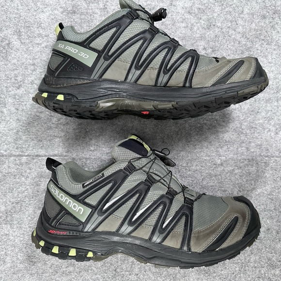 Salomon XA PRO 3D Trail Running/Hiking Shoes Men's US 10.5 Green Black
